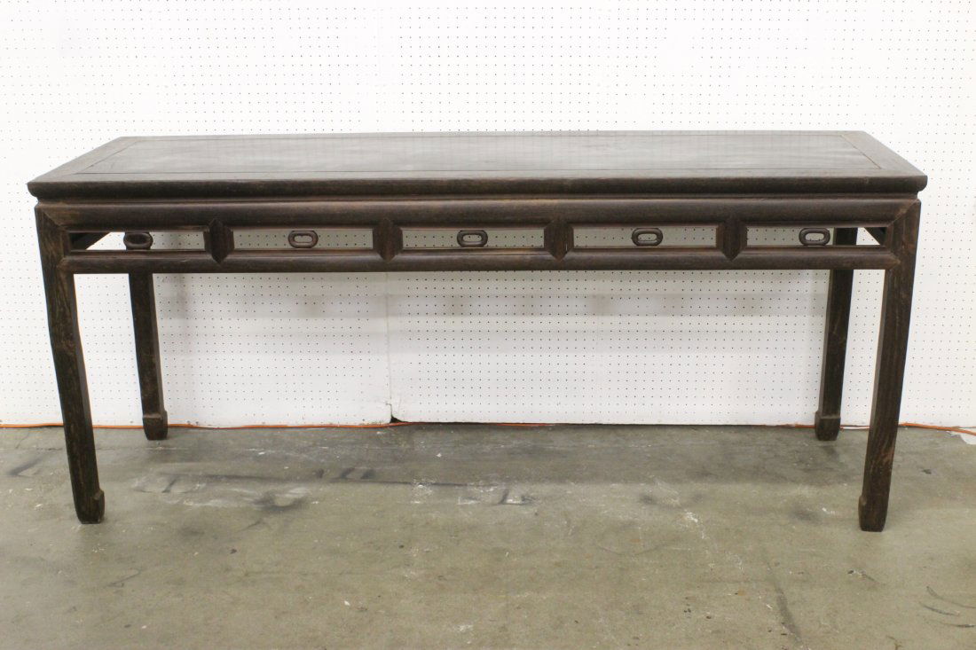 Chinese 18th c. jichi wood long table (1 of 10)
