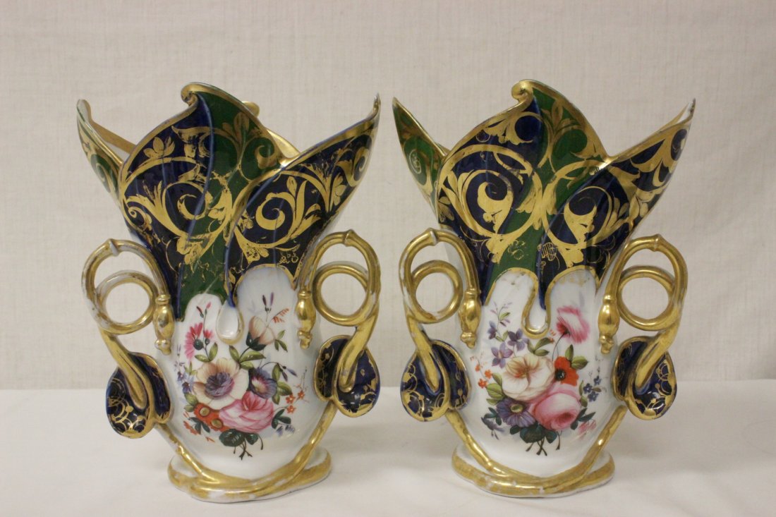 Pair Paris porcelain vases (1 of 10)