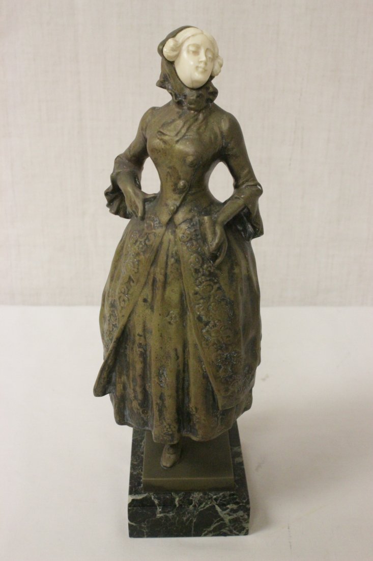 Bronze and ivory sculpture by Ferdinand Lugerth (1 of 9)