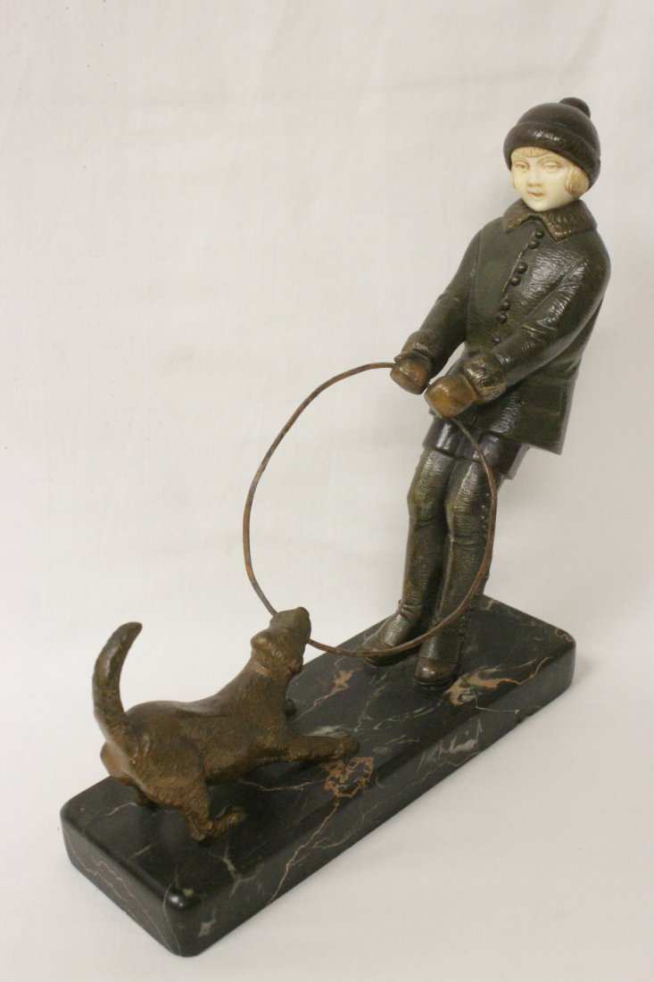 Bronze and ivory sculpture by Andre Becquerel (1 of 10)