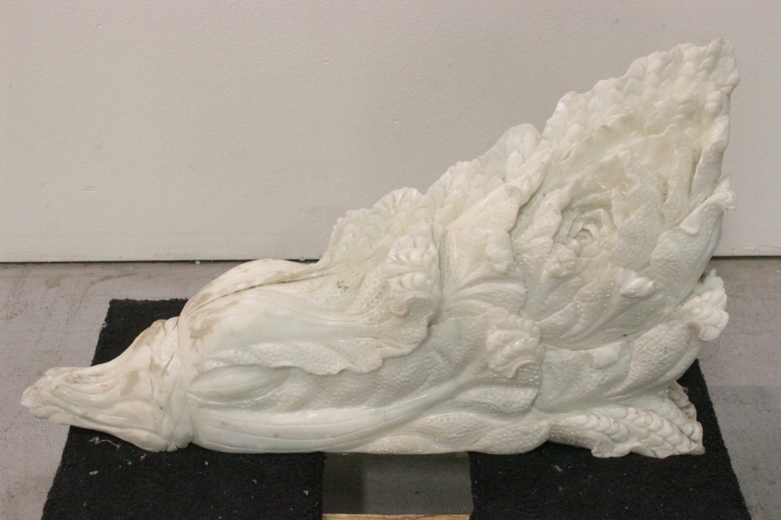 A massive Chinese jadeite carved cabbage (1 of 9)