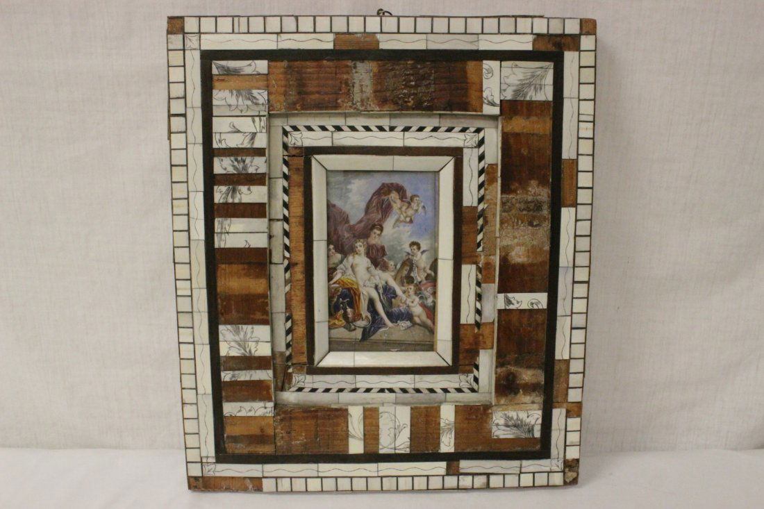 19th century European painting on ivory plaque (1 of 10)