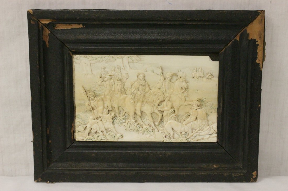 18th century French ivory carved plaque (1 of 10)