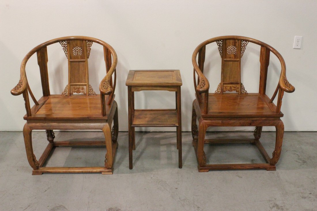 3pc Chinese huanghuali wood furniture (1 of 10)