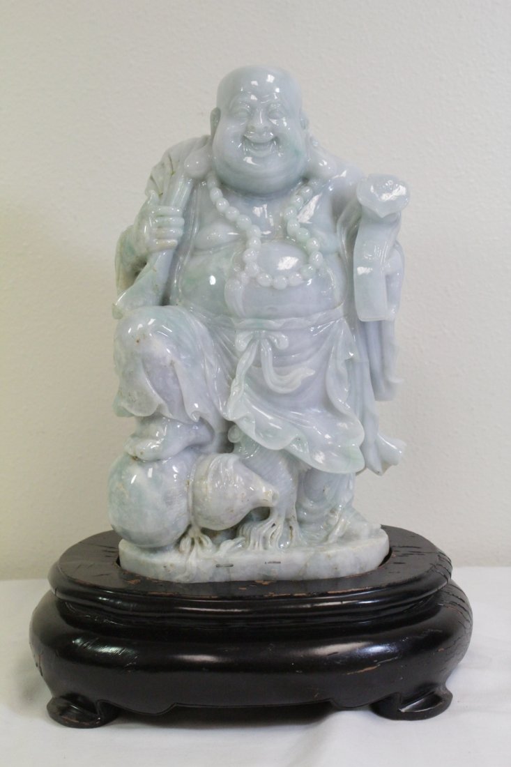 A beautiful Chinese jadeite carved monk (1 of 10)