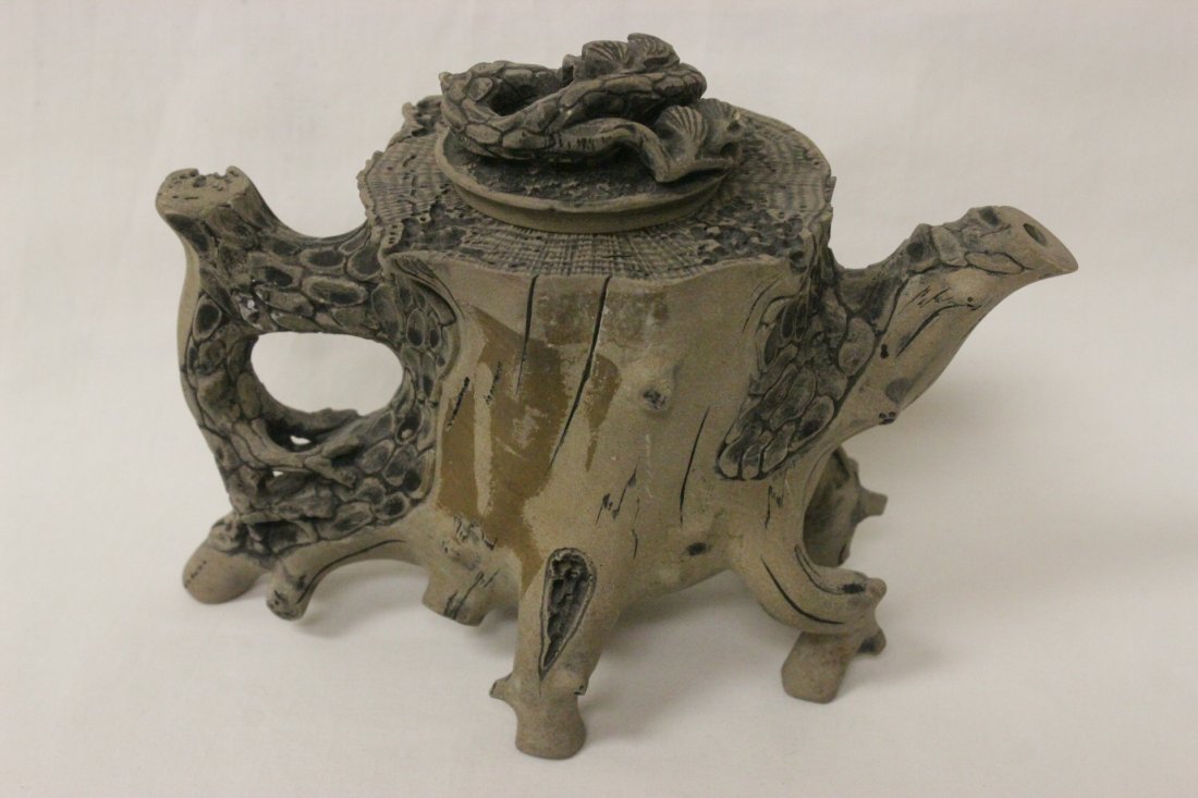 Chinese stone carved teapot (1 of 8)