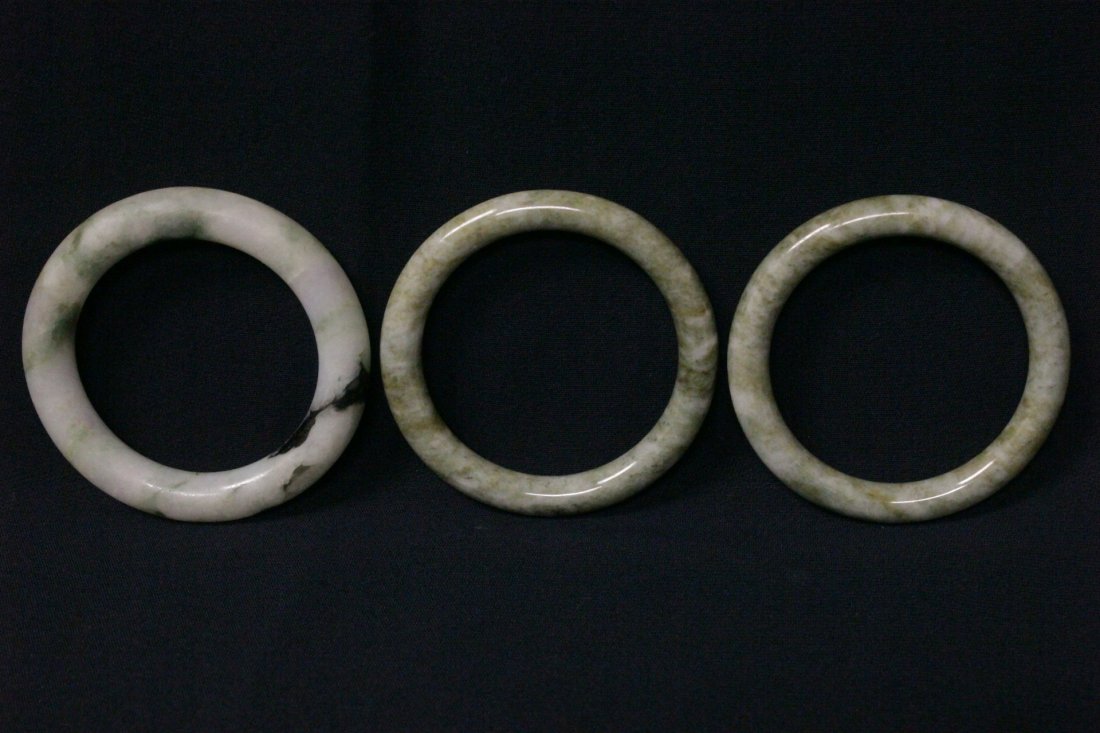 3 jade bangle bracelets (1 of 10)