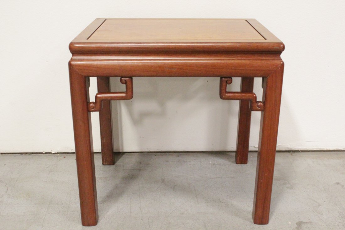 Chinese rosewood rectangular tea table: Chinese rosewood rectangular tea table, 22.5"Hx23.35"x19.35"