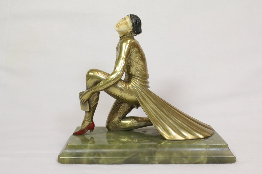 gilt bronze & ivory sculpture by Gerda Iro Gerdago (1 of 10)