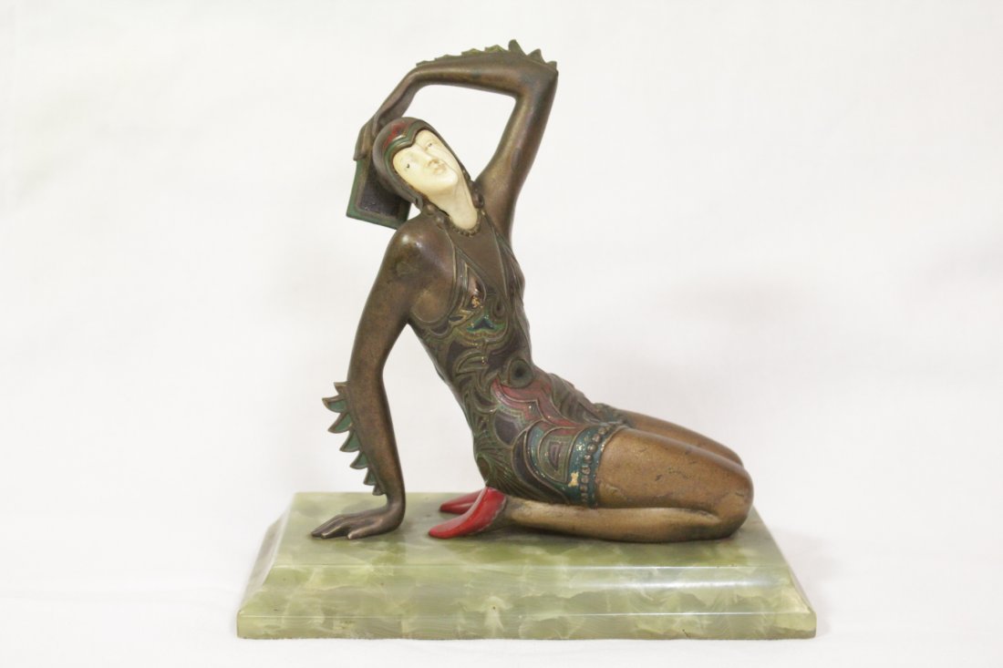 bronze & ivory sculpture attributed to Gerda Iro (1 of 10)