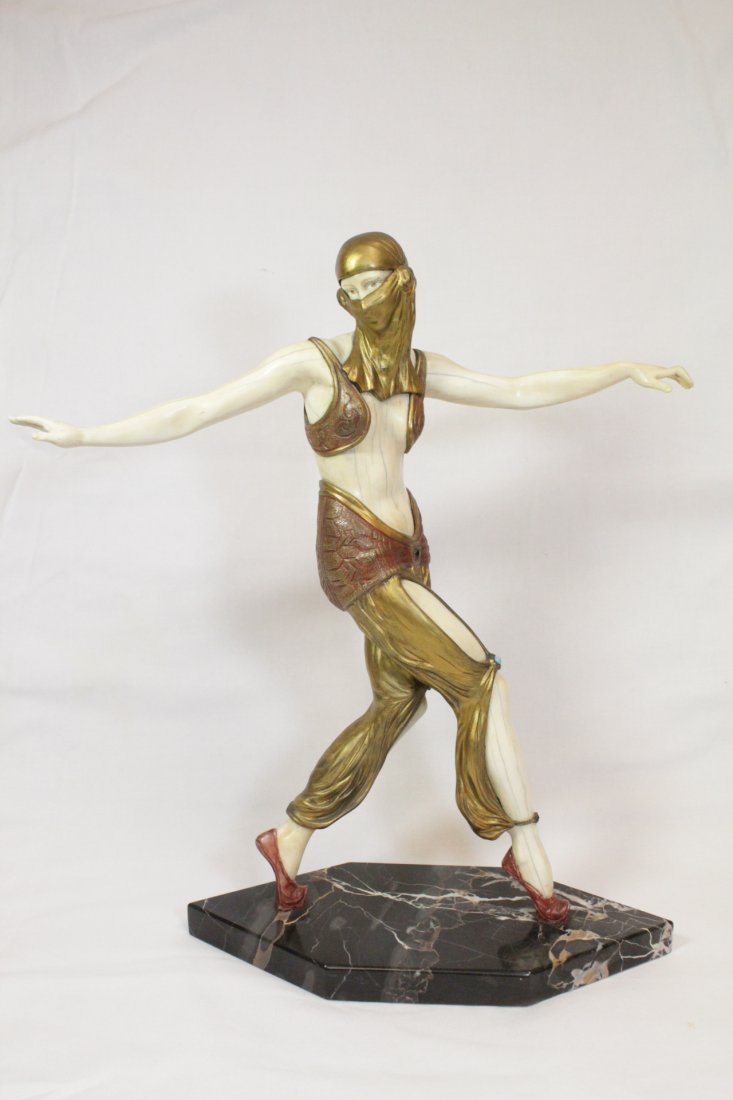 bronze ivory sculpture by Pierre Le Faguays (1 of 10)