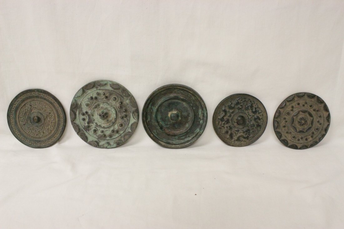 5 Chinese bronze mirrors (1 of 10)