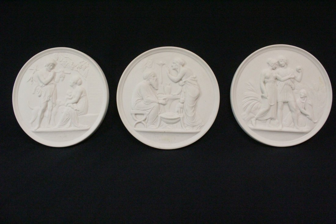 Three B&G bisque wall plaques (1 of 10)