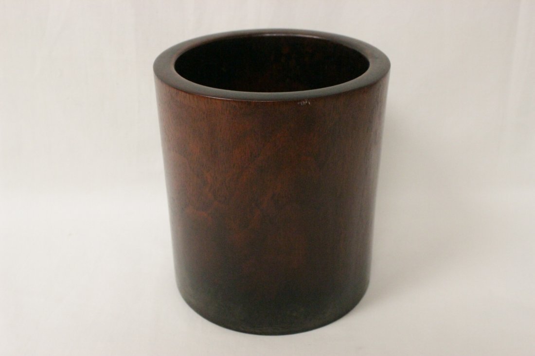 Chinese zitan wood brush holder (1 of 10)