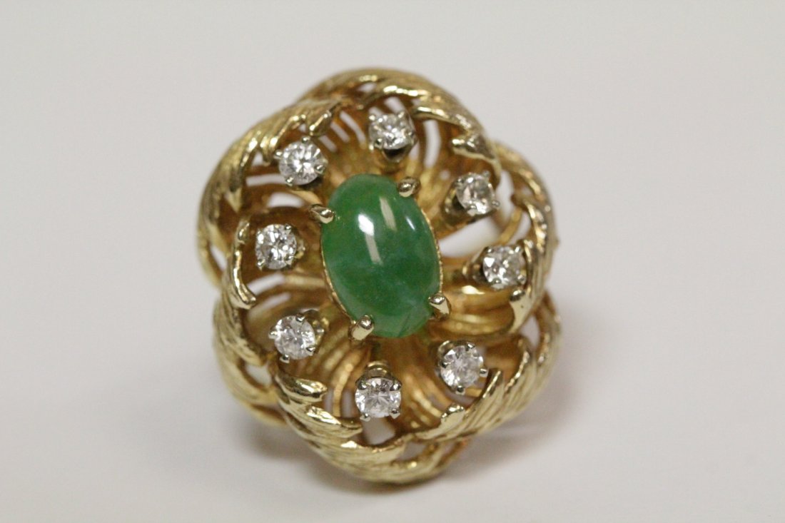 14K Y/G jade diamond ring (1 of 10)