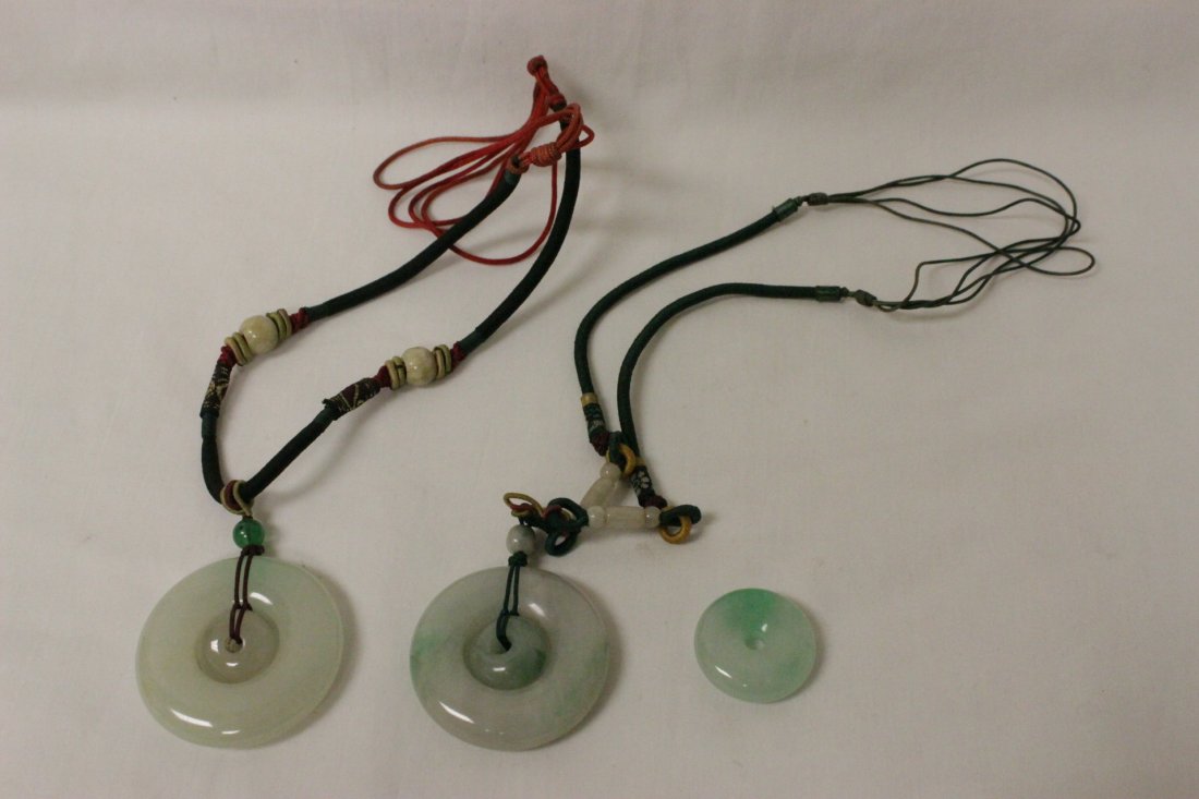 3 apple green jadeite carved disc (1 of 10)