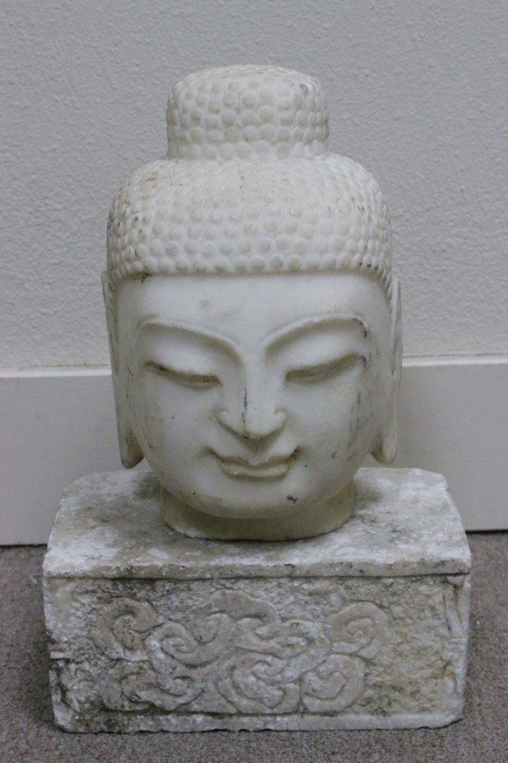 Chinese marble carving & marble stand (1 of 10)