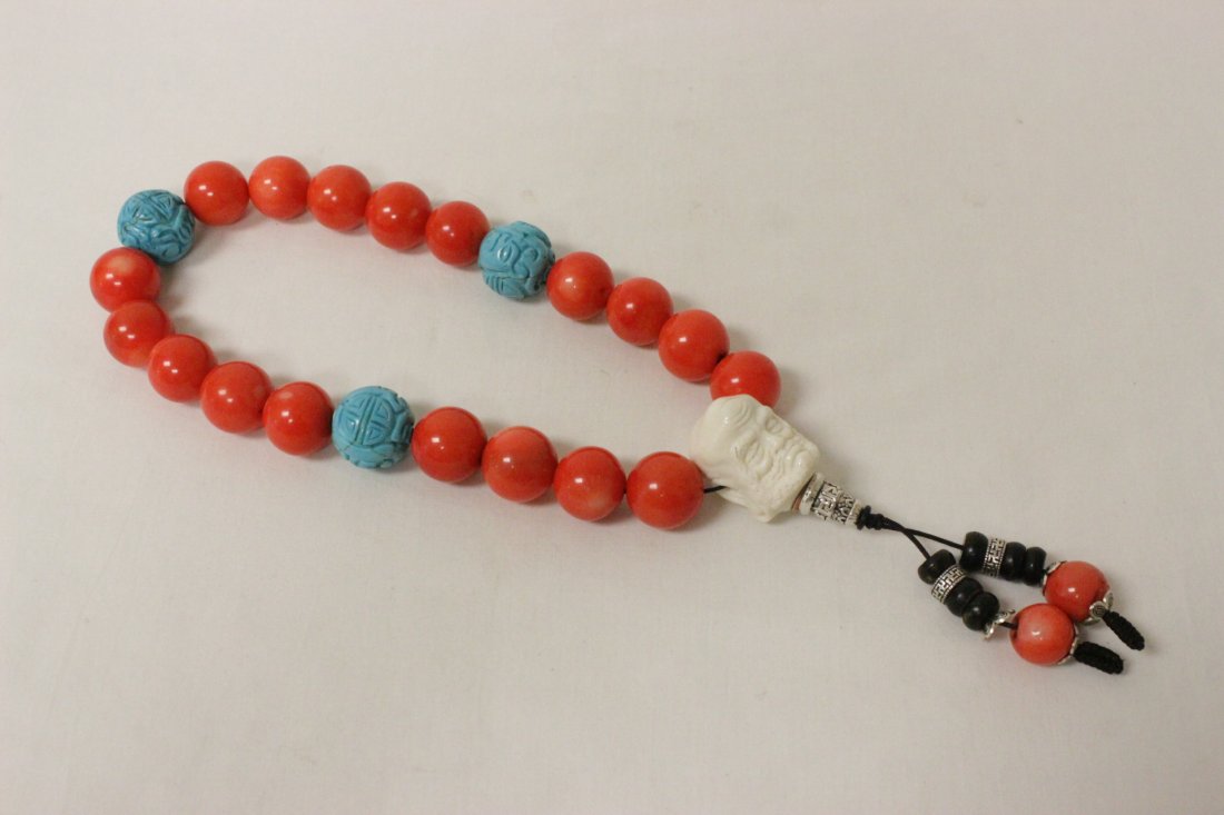 Coral like bead necklace (1 of 9)