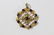Victorian 9K rose gold pendant w/ garnet & pearls
