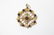 Victorian 9K rose gold pendant w/ garnet & pearls - 2