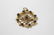 Victorian 9K rose gold pendant w/ garnet & pearls - 5