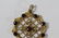 Victorian 9K rose gold pendant w/ garnet & pearls - 7
