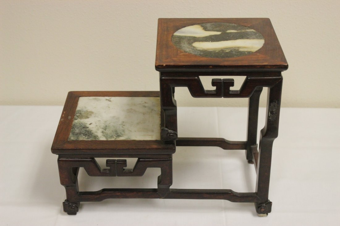 Antique Chinese rosewood pedestal stand (1 of 9)