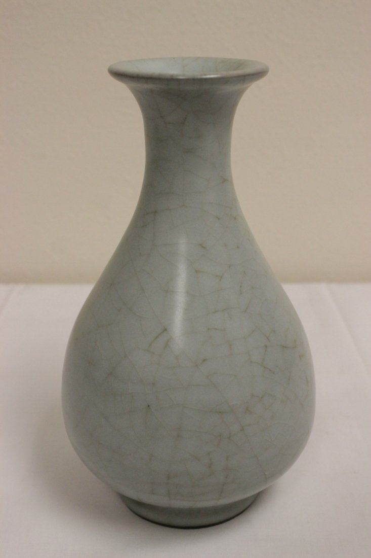 Chinese Song style celadon bottle vase (1 of 9)