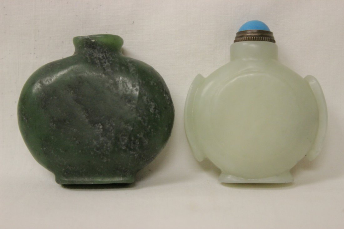 2 jade carved snuff bottles (1 of 10)