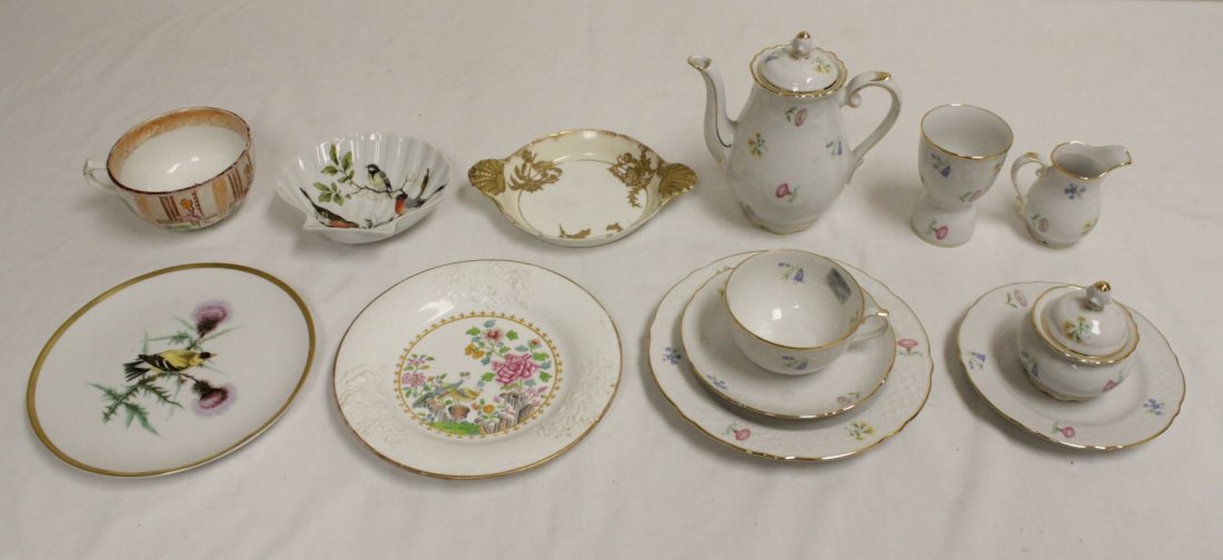 Partial tea set by Schumann & 5pc antique porcelain (1 of 10)