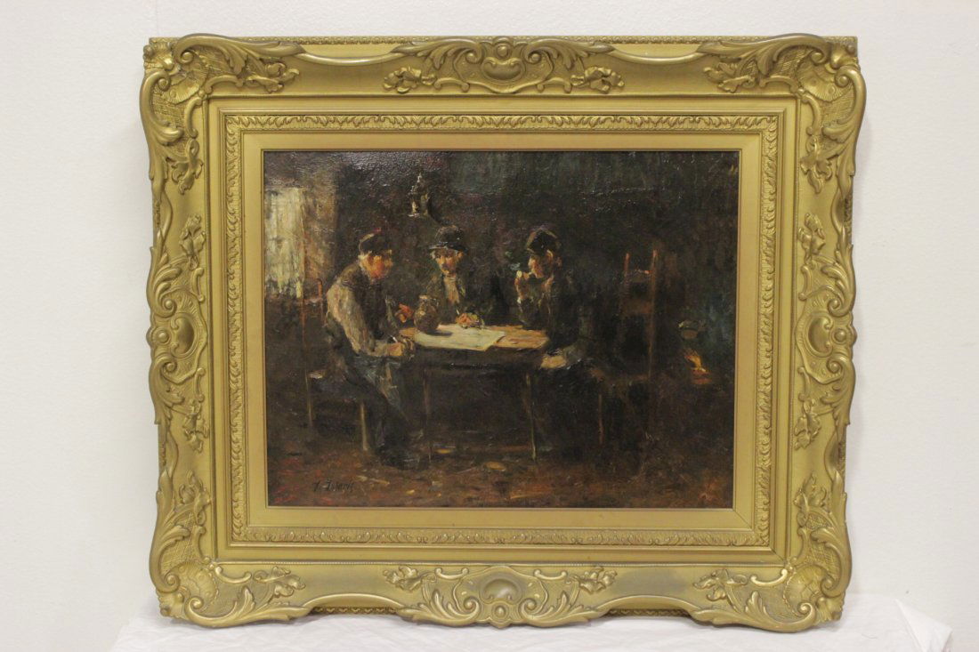 Oil on canvas painting by Jozef Israels (1 of 10)