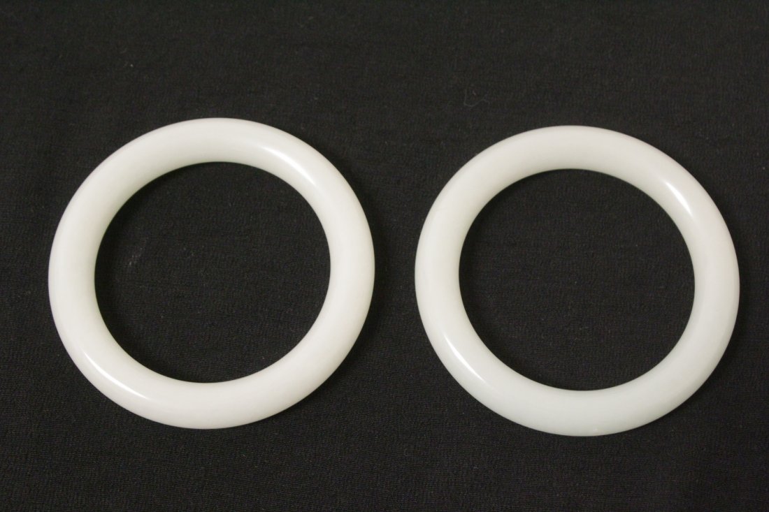 Pair Chinese natural calcite bangle bracelets (1 of 10)
