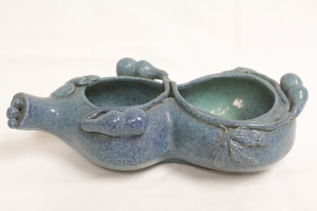 Chinese blue glazed porcelain brush wash (1 of 10)