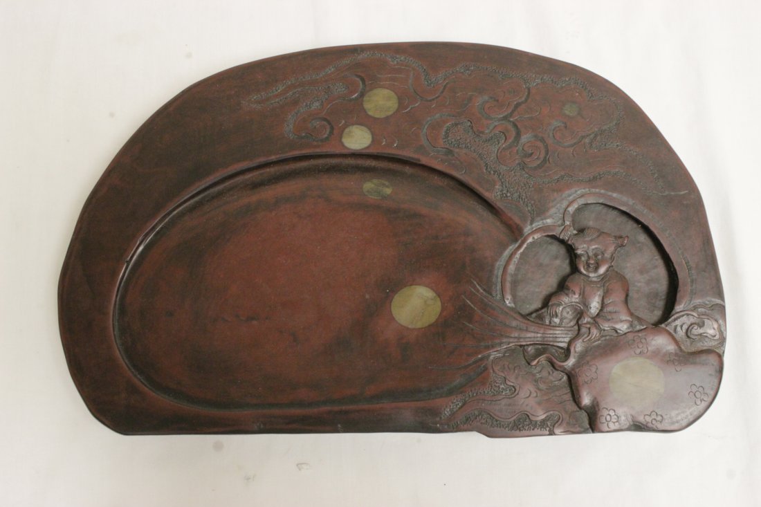 Large Chinese stone inkwell (1 of 9)