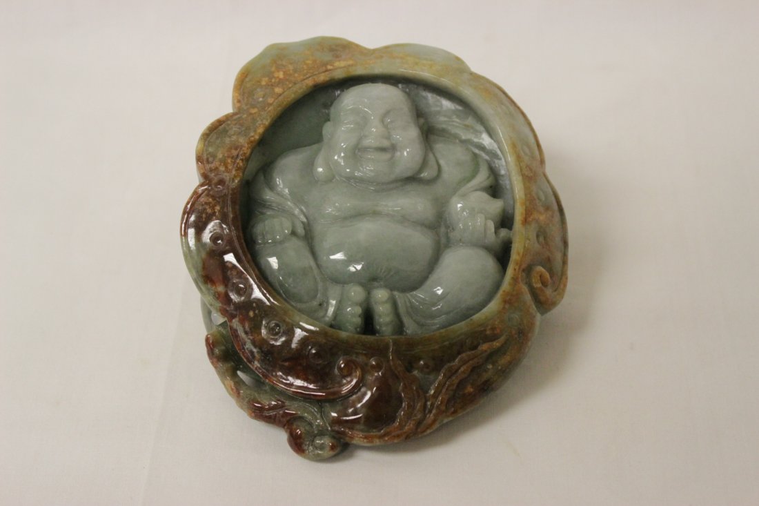 Chinese jadeite carving depicting Buddha (1 of 10)