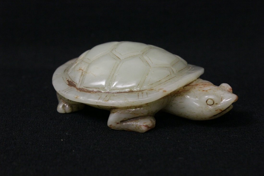 Chinese celadon jade carved turtle (1 of 9)