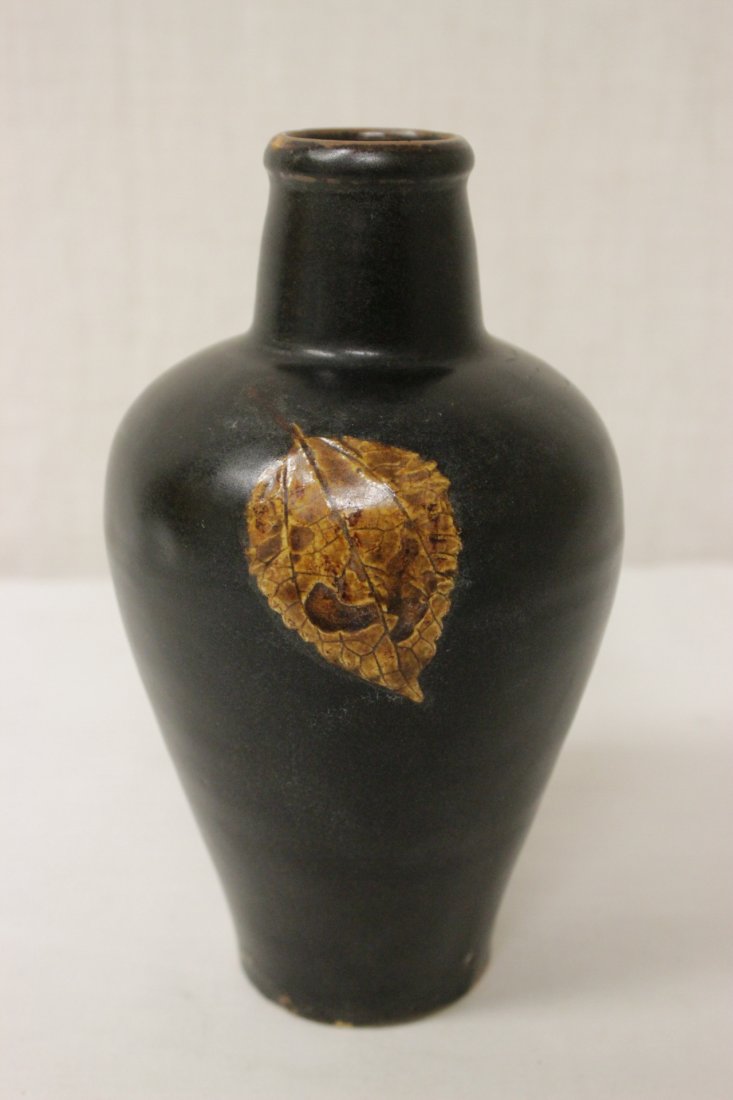 Chinese brown glazed Song style pottery vase (1 of 10)