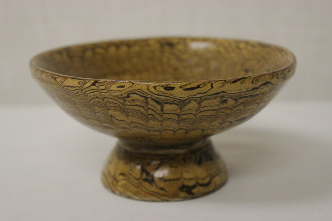 Chinese marble glazed porcelain bowl (1 of 10)