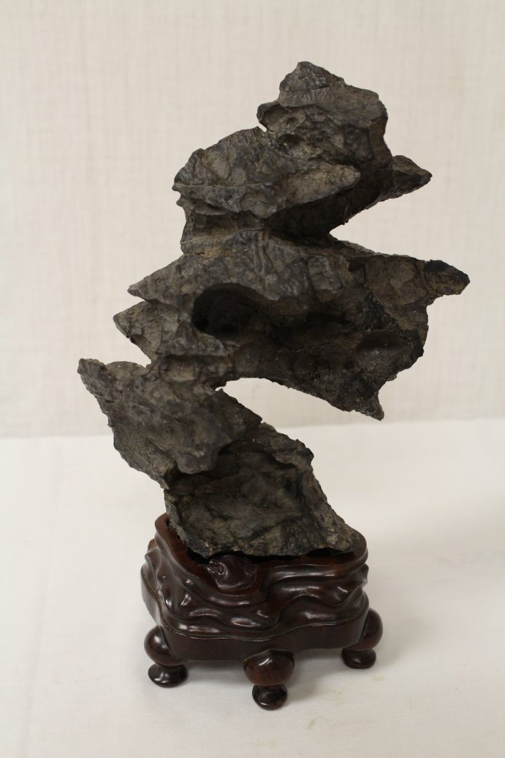 Chinese table scholar stone with stand (1 of 10)
