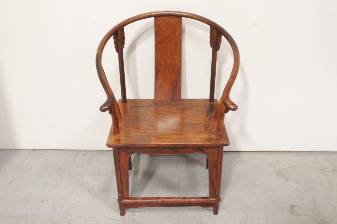 Chinese huanghuali wood armchair in Ming style (1 of 10)