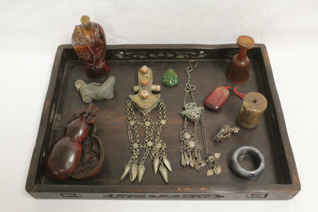 Wood tray with misc. items (1 of 10)