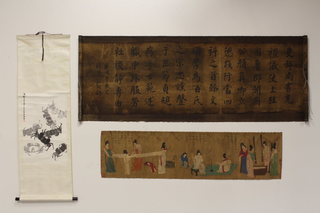 2 print scrolls and a watercolor scroll (1 of 10)