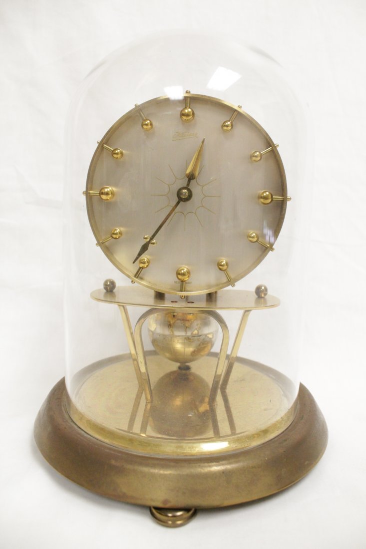 Unusual dome clock by Kaiser with globe (1 of 10)