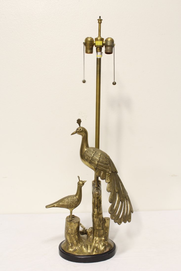 A very heavy bronze/brass table lamp by Marbro (1 of 10)