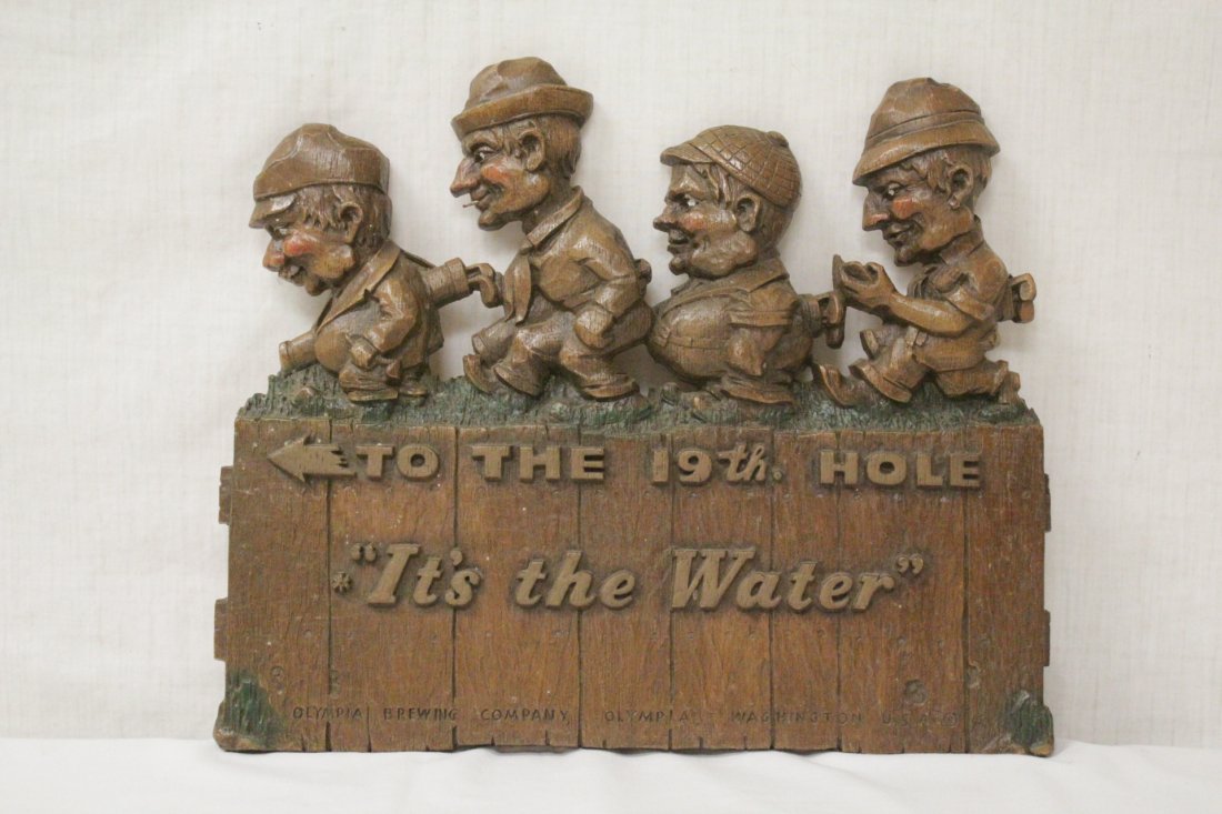 Vintage Olympic beer advertising plaque (1 of 10)