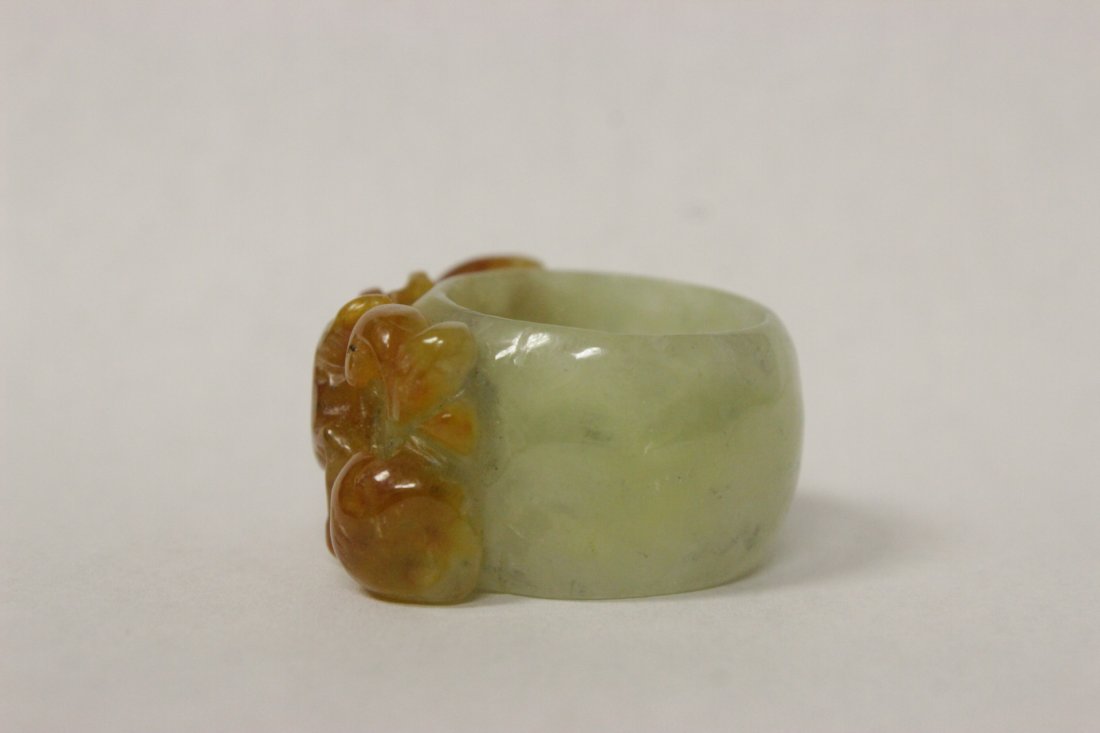Chinese natural color jadeite bangle ring (1 of 8)