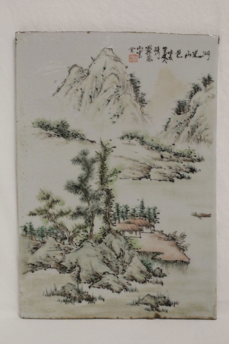 Chinese unframed porcelain plaque (1 of 10)