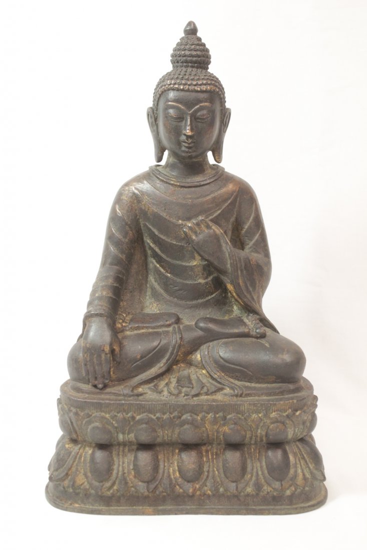 Chinese bronze/brass sculpture of Buddha (1 of 10)