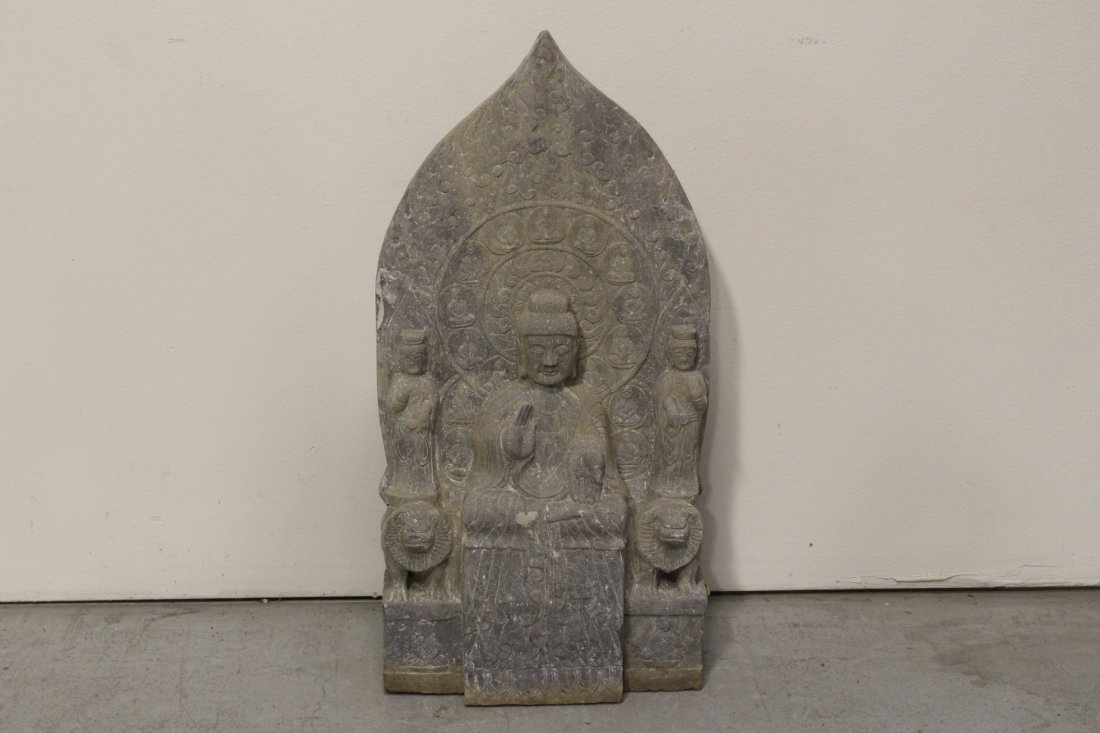 Chinese stone carved multi-Buddha statue (1 of 10)
