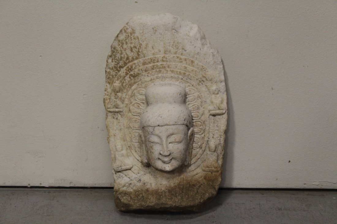 Chinese stone carved Buddha fragment (1 of 9)